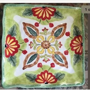 Pretty Maxcera Paisley Leaf Ceramic Platter 10 1/2